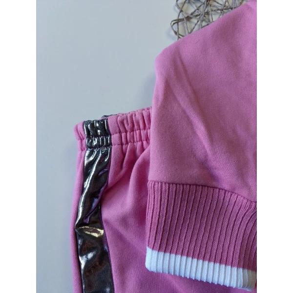 Conjunto Moletom Rosa Com capuz tamanho 02