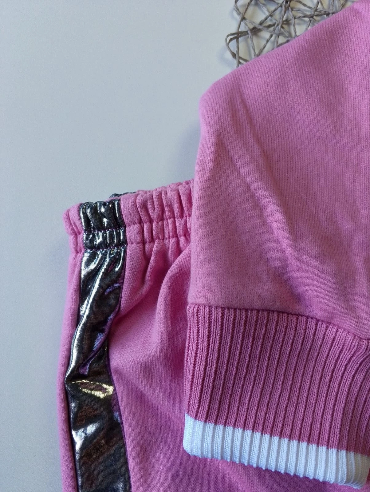 Conjunto Moletom Rosa Com capuz tamanho 02