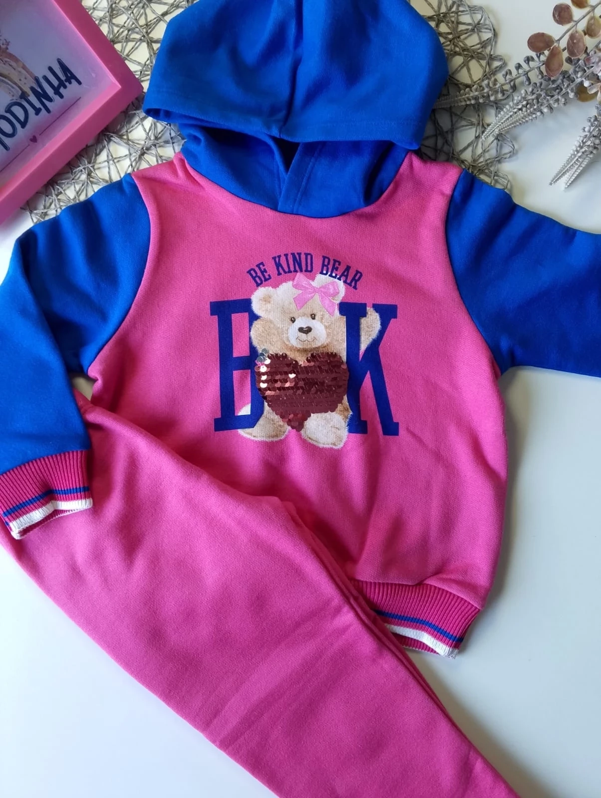 Conjunto Lecimar Azul e Rosa tamanho 03