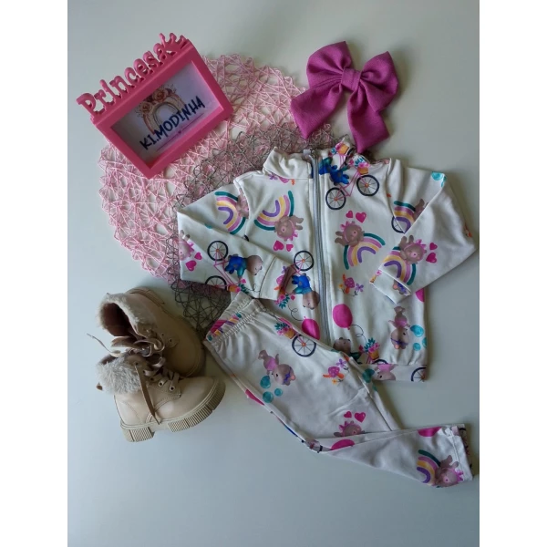 Conjunto Moletinho Lecimar estampado tamanho 02