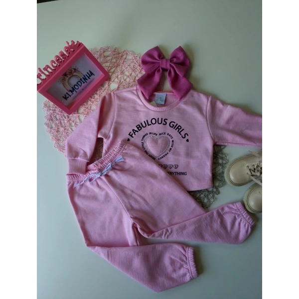 Conjunto Lecimar Rosa Bebê tamanho 02