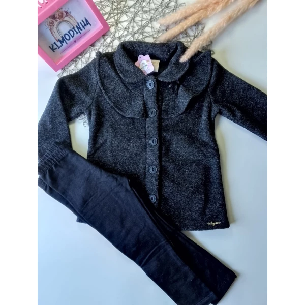 Conjunto Sobretudo Preto Tamanho 02
