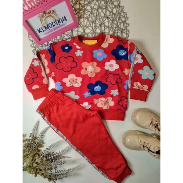 Conjunto Moletom Estampado Tamanho 01