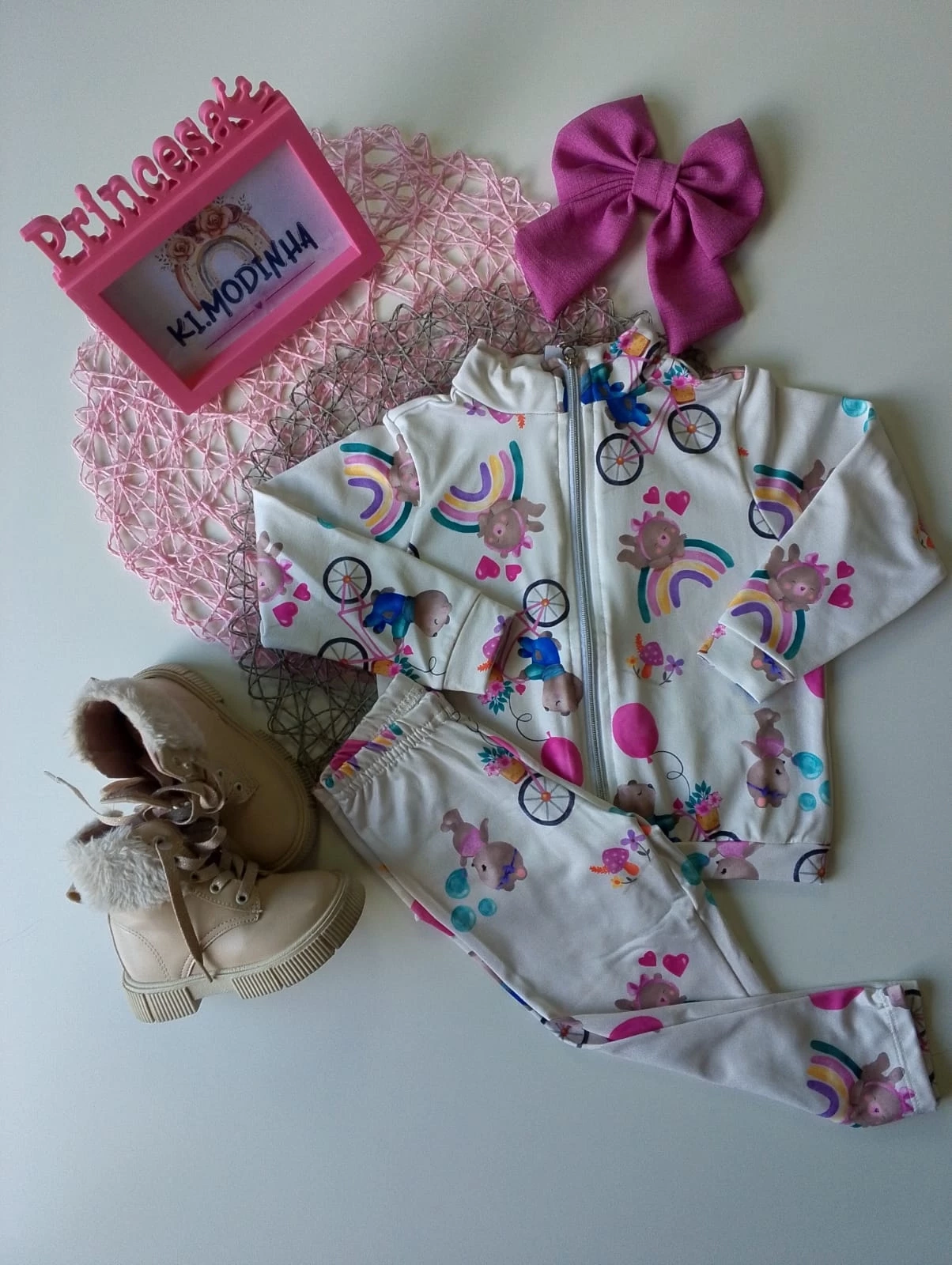 Conjunto Moletinho Lecimar estampado tamanho 02