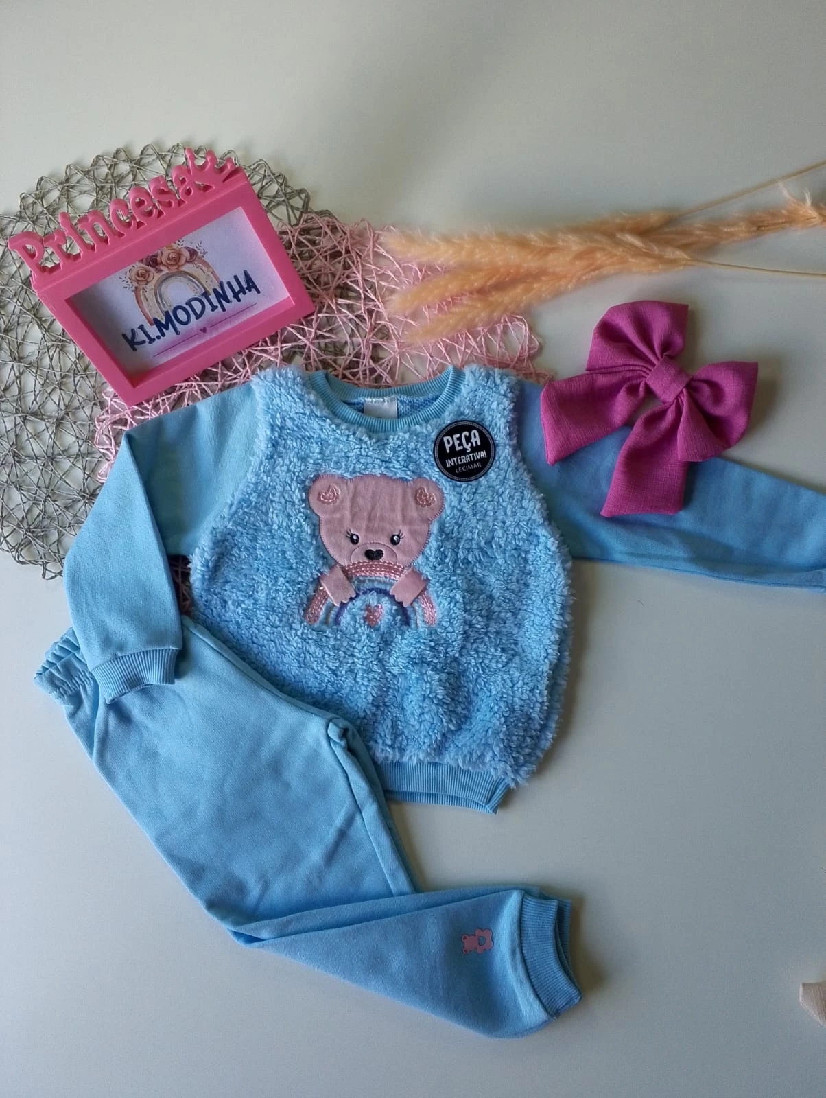Conjunto Moletom com lã Marca Lecimar tamanho 02
