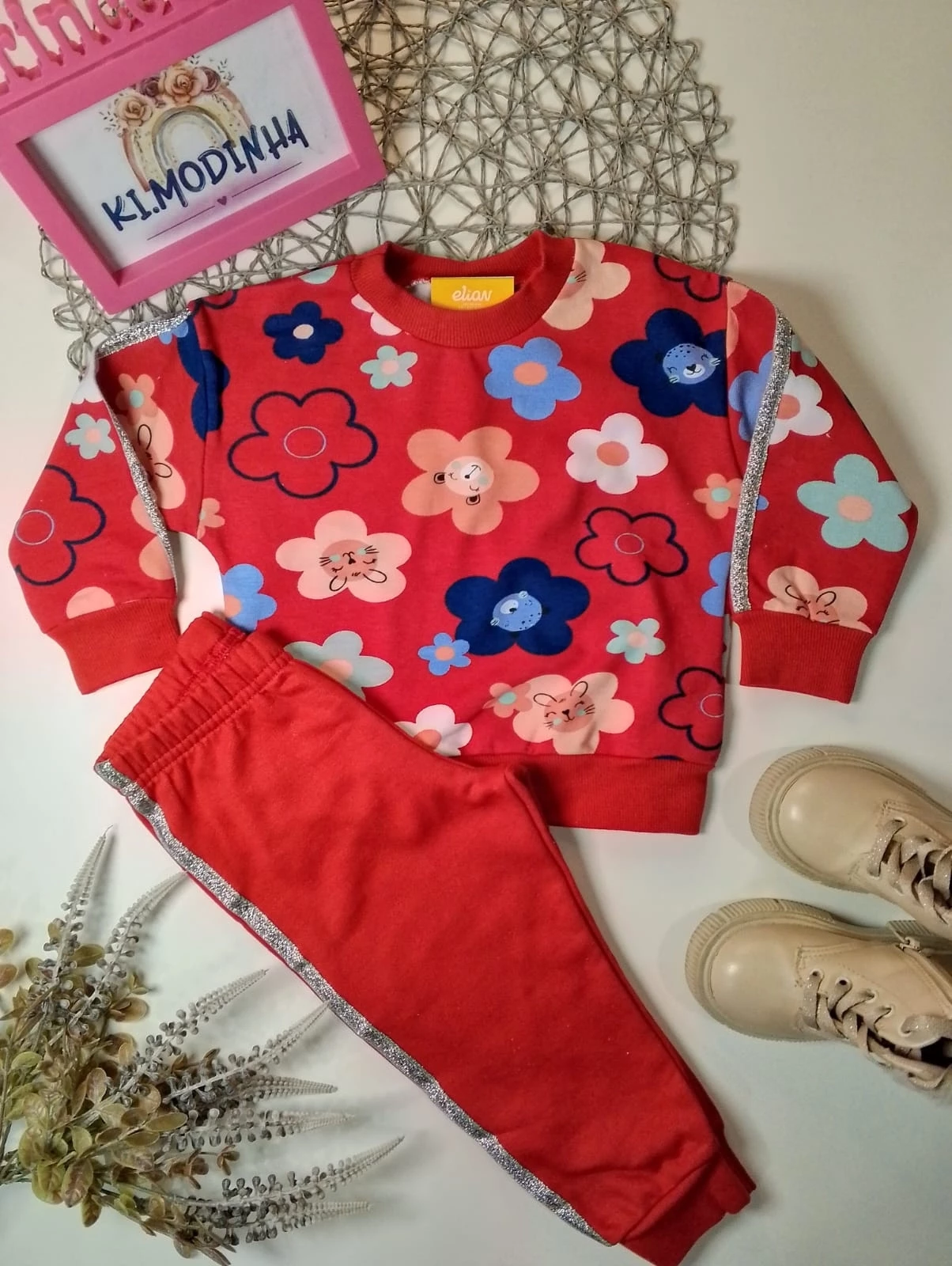 Conjunto Moletom Estampado Tamanho 01